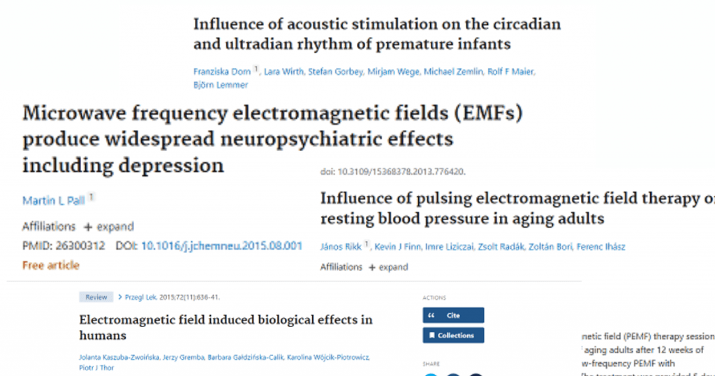 Algunos estudios científicos sobre consecuencias del electromagnetismo sobre nuestro cuerpo.